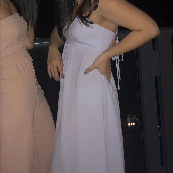 Wilfred Cosimo Lavender Tie Back Long Formal Dress - Picture 3 of 7